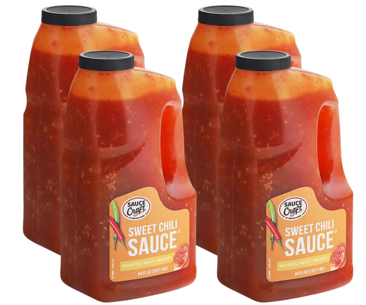  Sauce Craft Sweet Chili Sauce 0.5 Gallon - 4/Case | Delightful Sweet and Spicy Condiment 