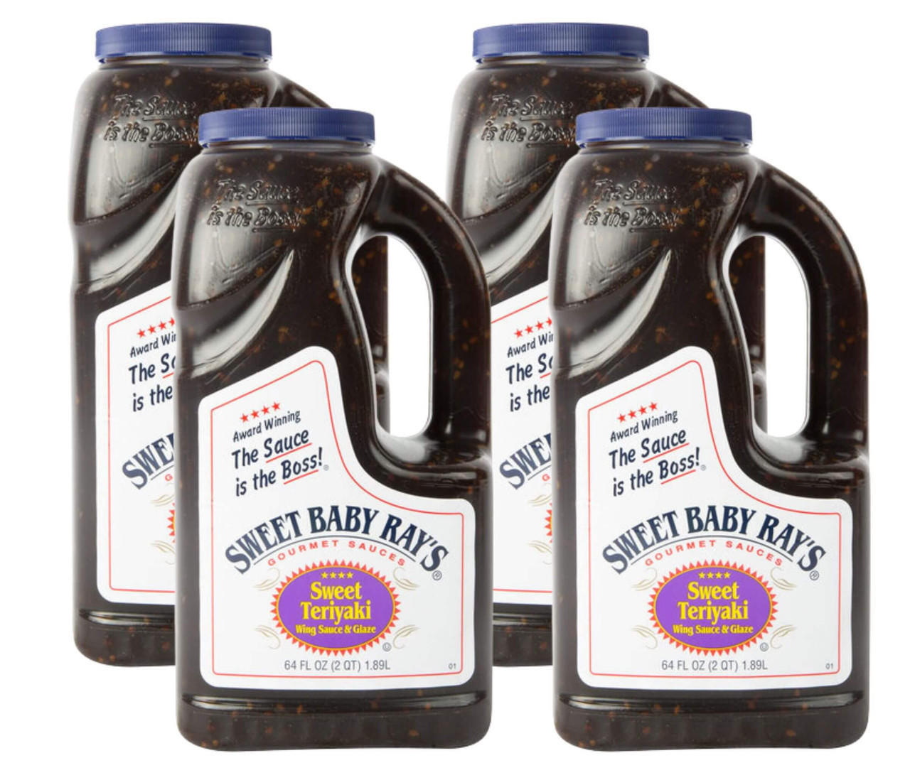  Sweet Baby Ray's 0.5 Gallon Sweet Teriyaki Wing Sauce and Glaze - 4/Case | Irresistibly Sweet and Savory in Bulk 