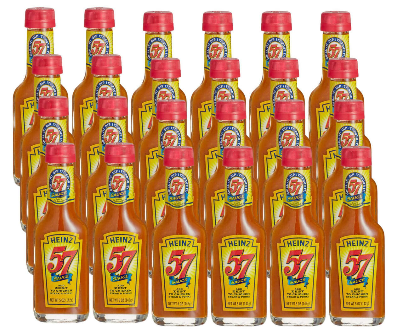 HEINZ Heinz 5 oz. 57 Sauce Bottle - 24/Case | Classic Condiment in Bulk 