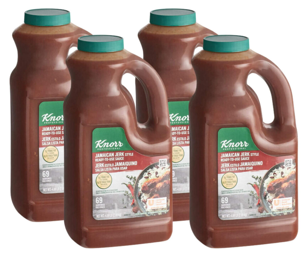 KNORR Knorr Jamaican Jerk Sauce 0.5 Gallon - 4/Case | Authentic Caribbean Flavor in Bulk 