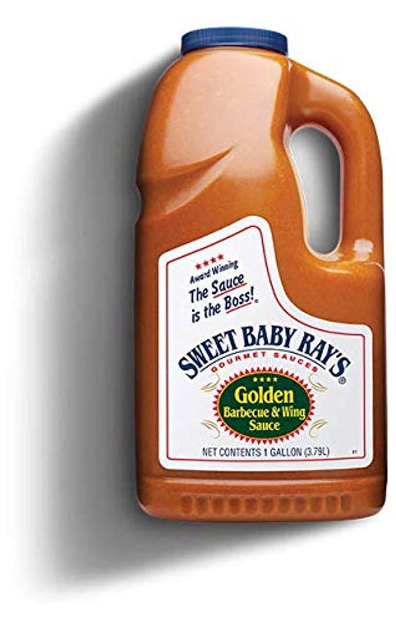 Sweet Baby Ray's 1 Gallon Golden BBQ & Wing Sauce - 4/Case | Sweet and Tangy Delight in Bulk