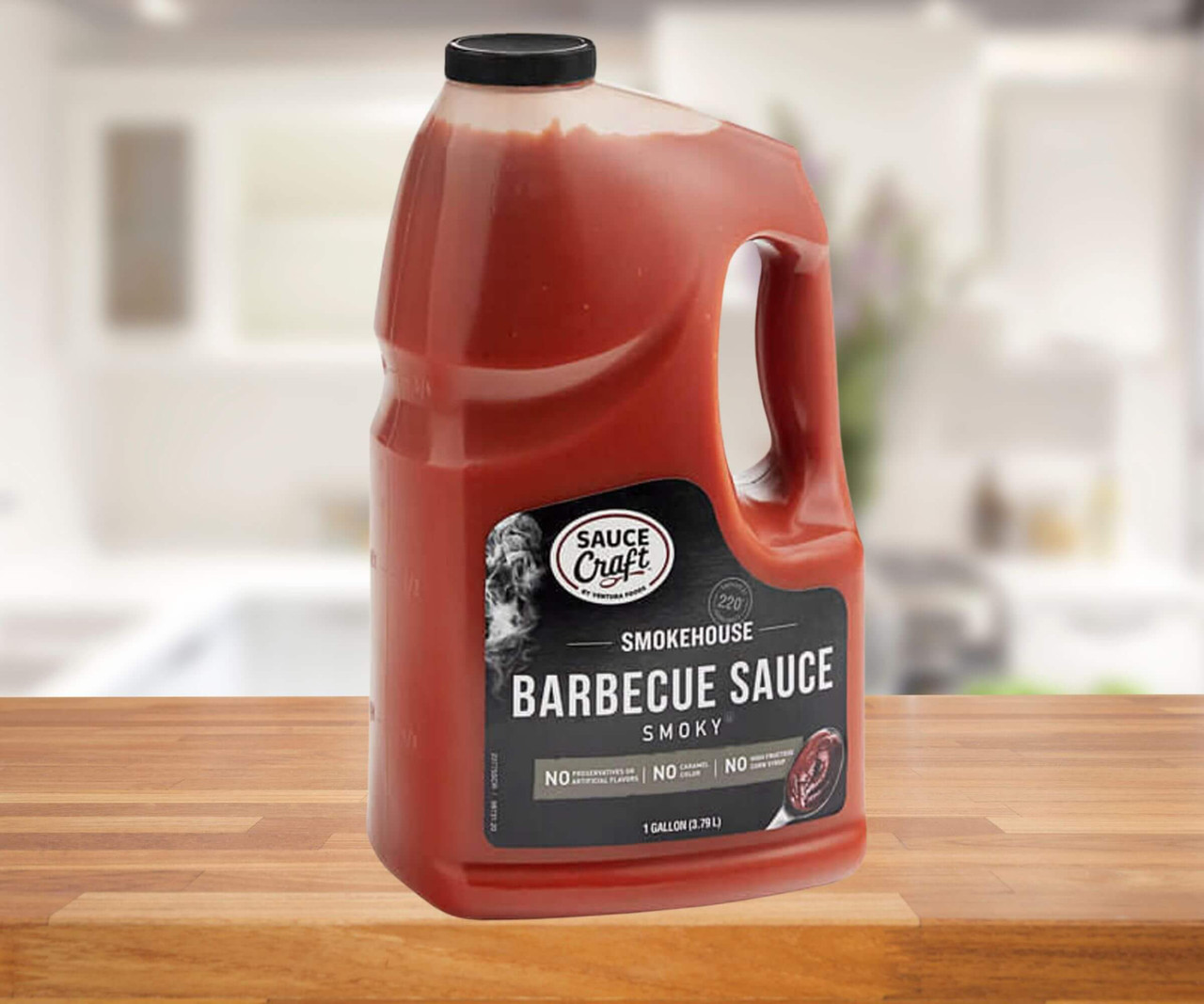 Sauce Craft Select Hickory Smoked BBQ Sauce 1 Gallon - 4/Case | Authentic Smoky Flavor in Bulk