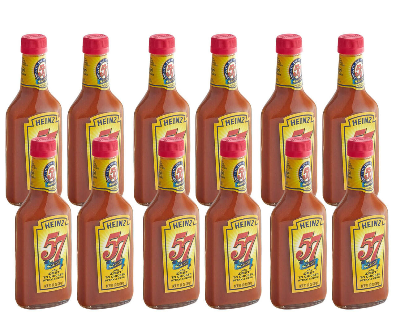 Heinz 57 Sauce 10 oz. Bottle - 12/Case | Classic Condiment for Every Table