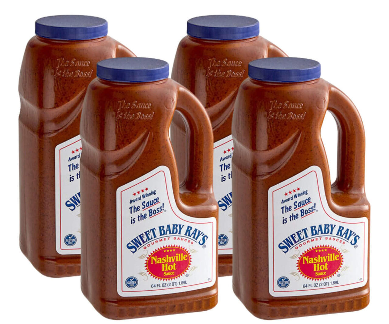  Sweet Baby Ray's Nashville Hot Sauce 0.5 Gallon - 4/Case | Fiery Flavor Infusion for Culinary Excellence 