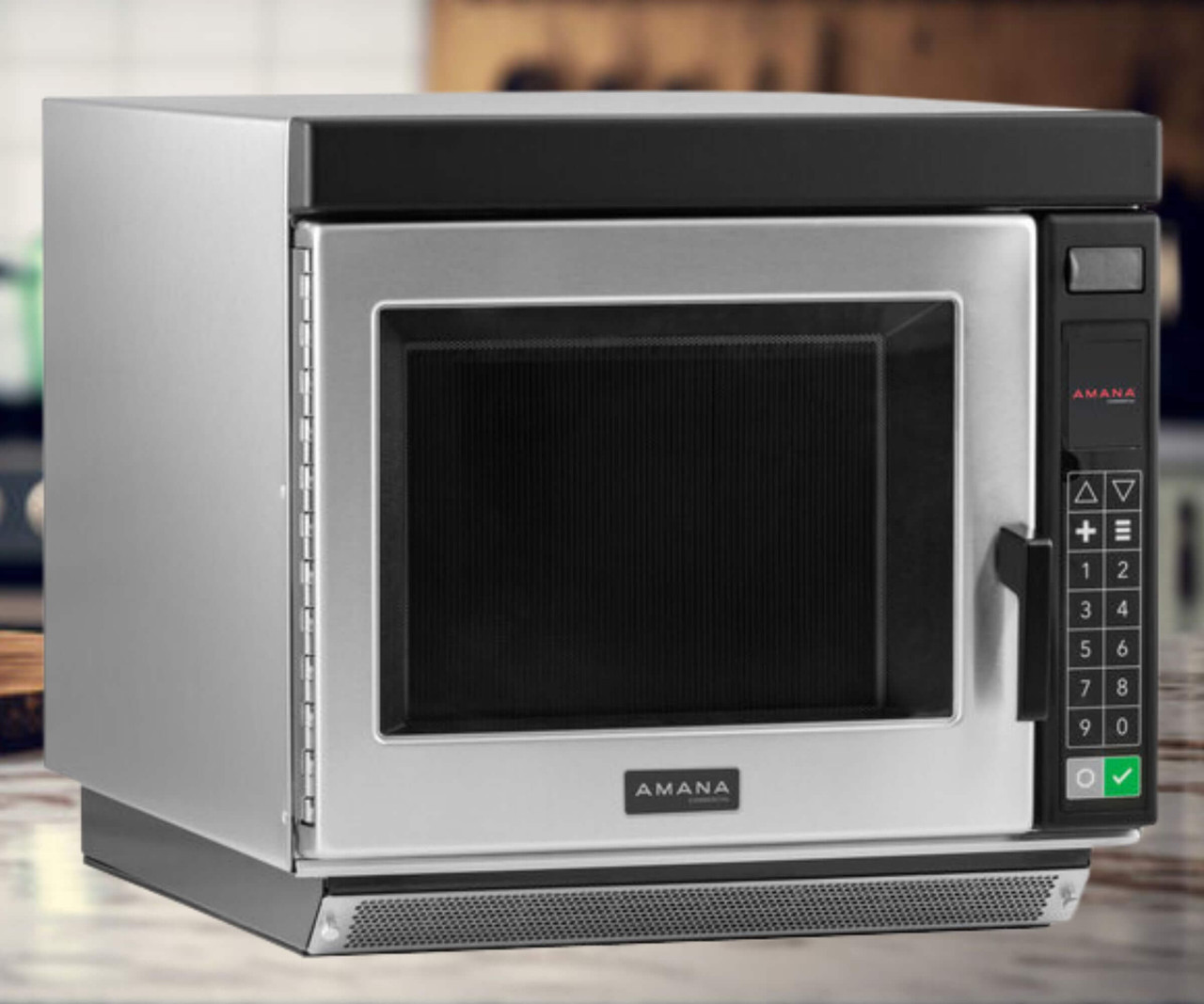 Amana Heavy Duty Stainless Steel Commercial Microwave Oven - 208/240V, 1700W | Power and Precision at Your Fingertips