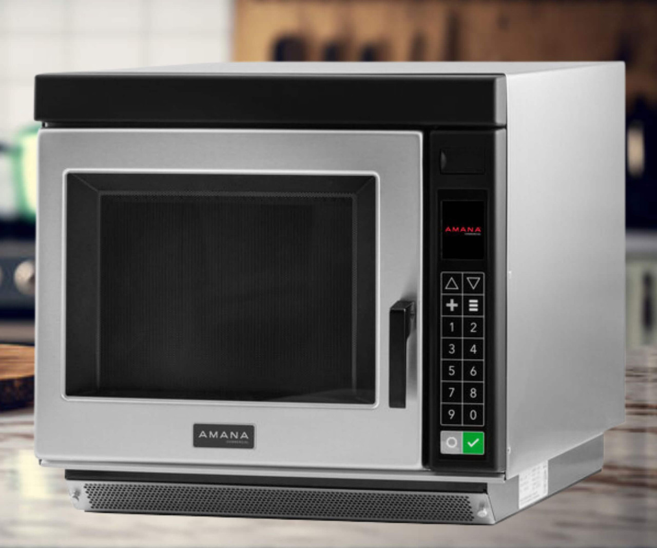 Amana Heavy Duty Stainless Steel Commercial Microwave Oven - 208/240V, 2200W | High-Power Performance for Culinary Excellence