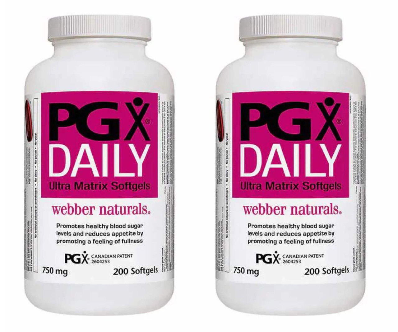 Webber Naturals PGX Daily - 2 x 200 Softgels | Weight Management & Appetite Control- Chicken Pieces