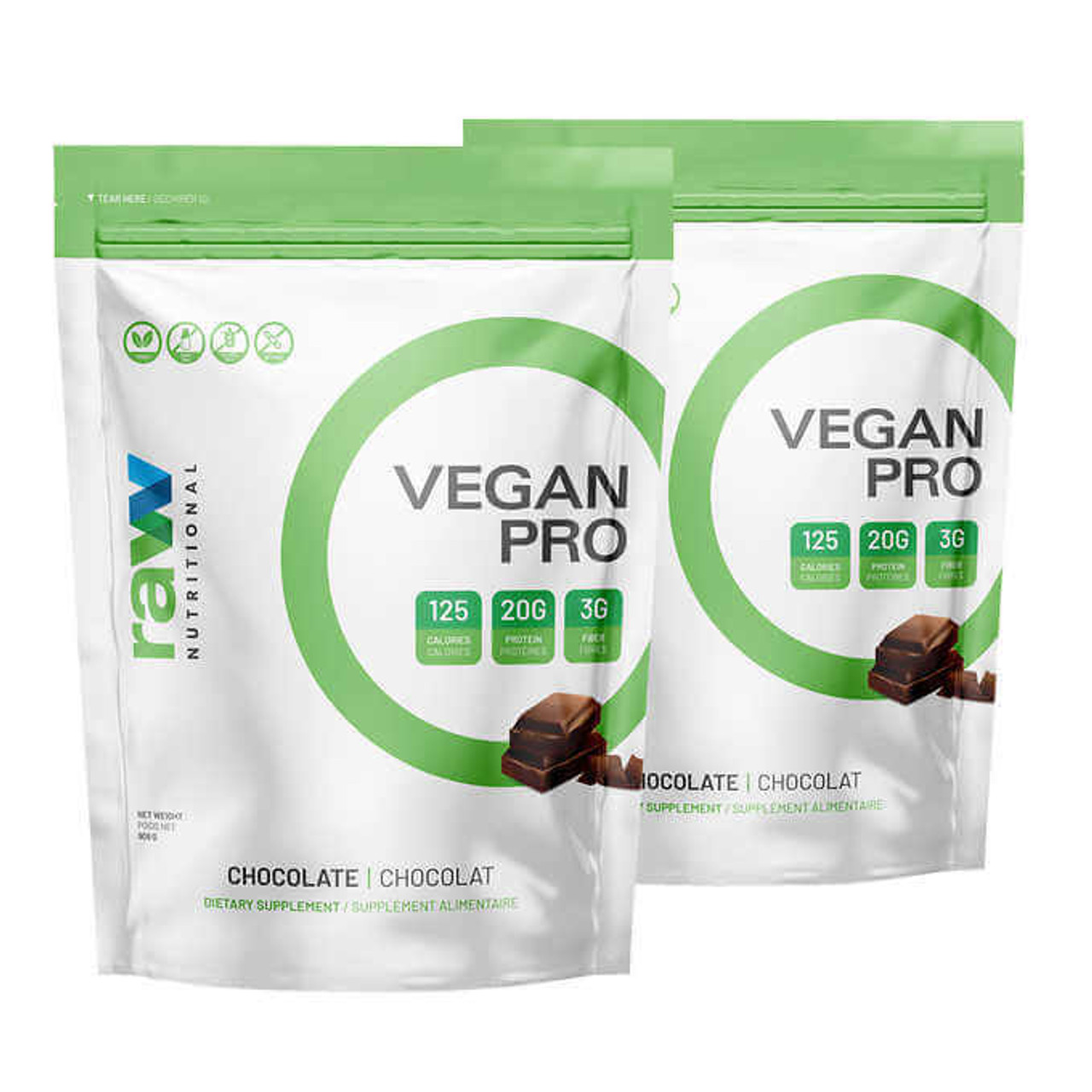 Vegan Pro Plant-Based Protein Powder, 2 x 908g - Natural Protein Source-Chicken Pieces