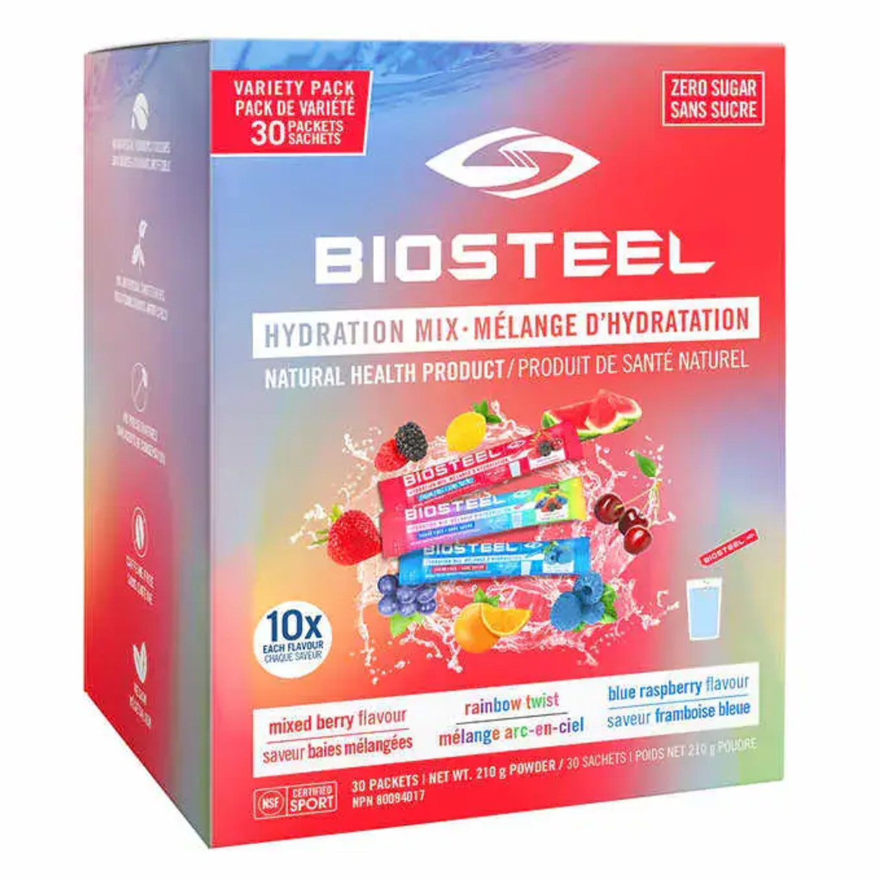 BioSteel Hydration Mix - 30 Packets | Electrolyte-Rich Hydration-4/CASE (TOTAL 120 PACKETS)