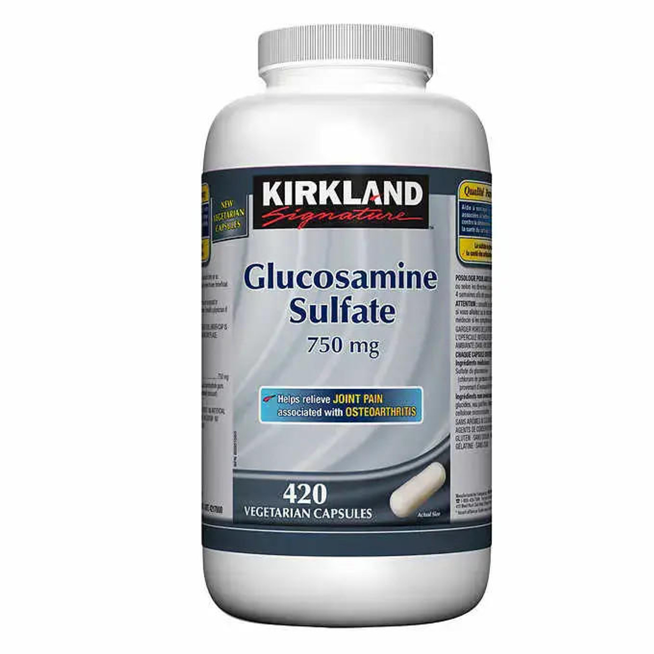  Kirkland Signature Glucosamine Sulfate 750 mg - 420 Vegetarian Capsules | Joint Health Support 