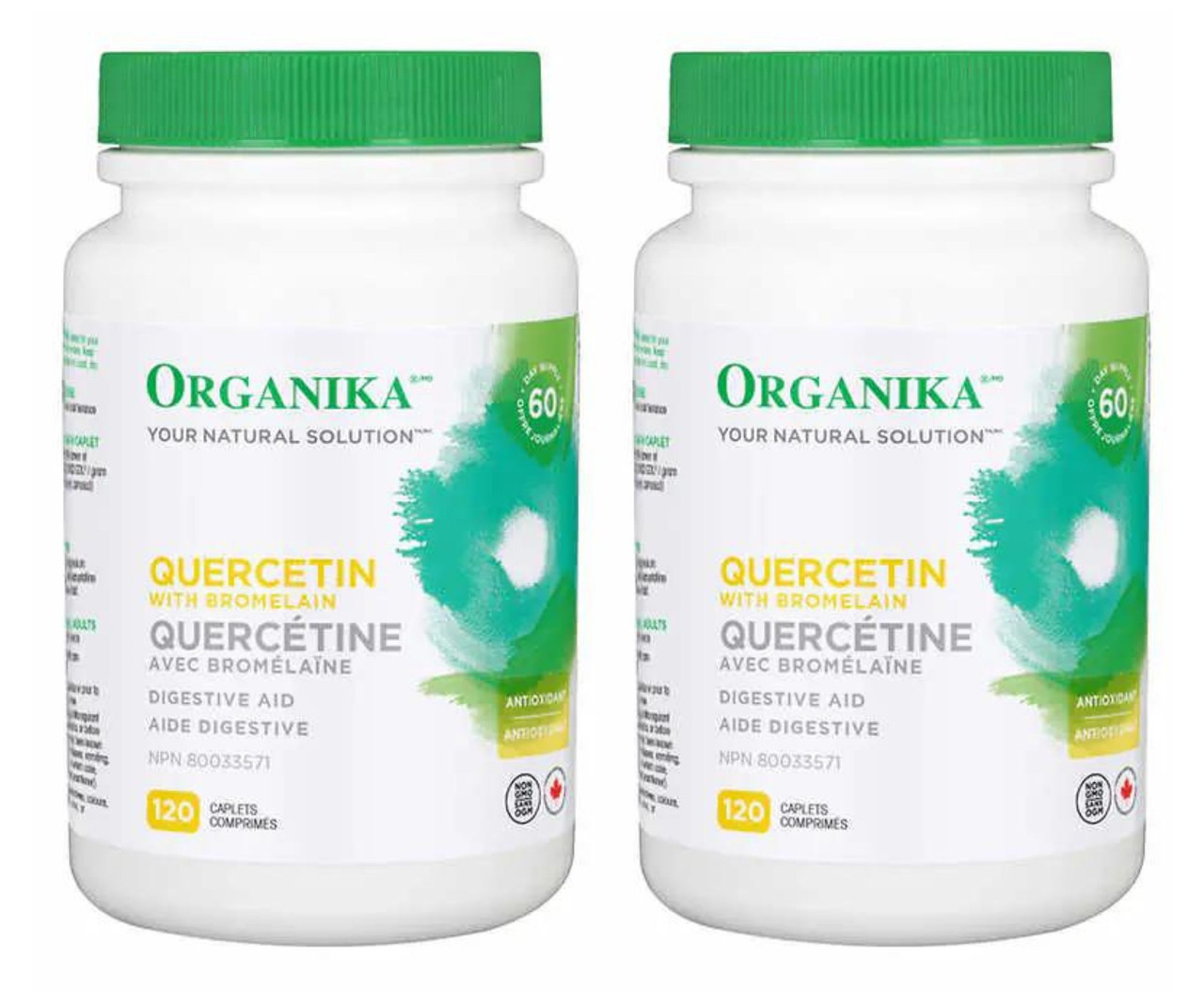 Organika Quercetin 120 Caplets, 2-Pack | Immune and Antioxidant Support-Chicken Pieces