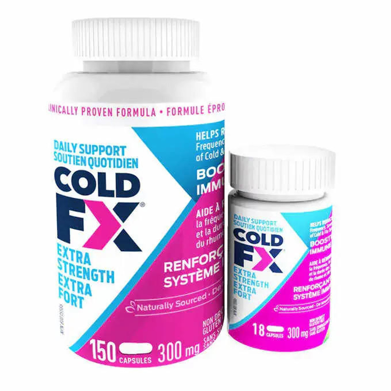  COLD-FX Cold & Flu Care Extra Strength 300 mg - 150 + 18 Capsules | Immune Support 