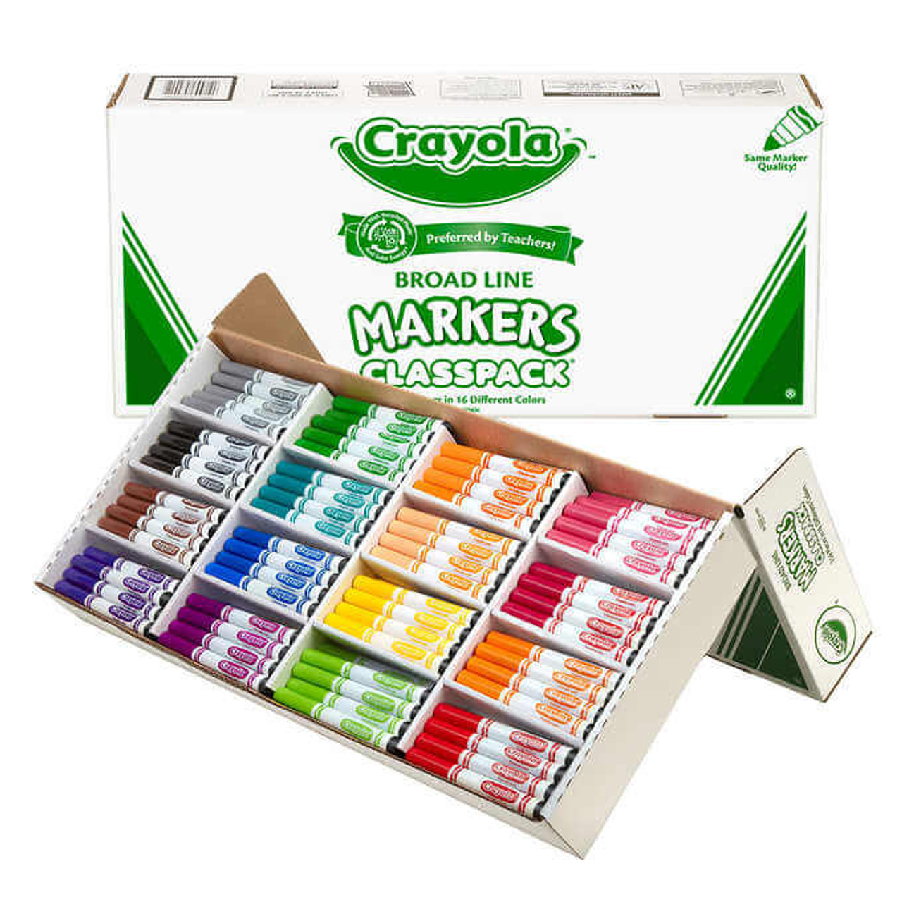Crayola Broad Line Markers Classpack - 256-count | Vibrant Coloring and Artistry-Chicken Pieces