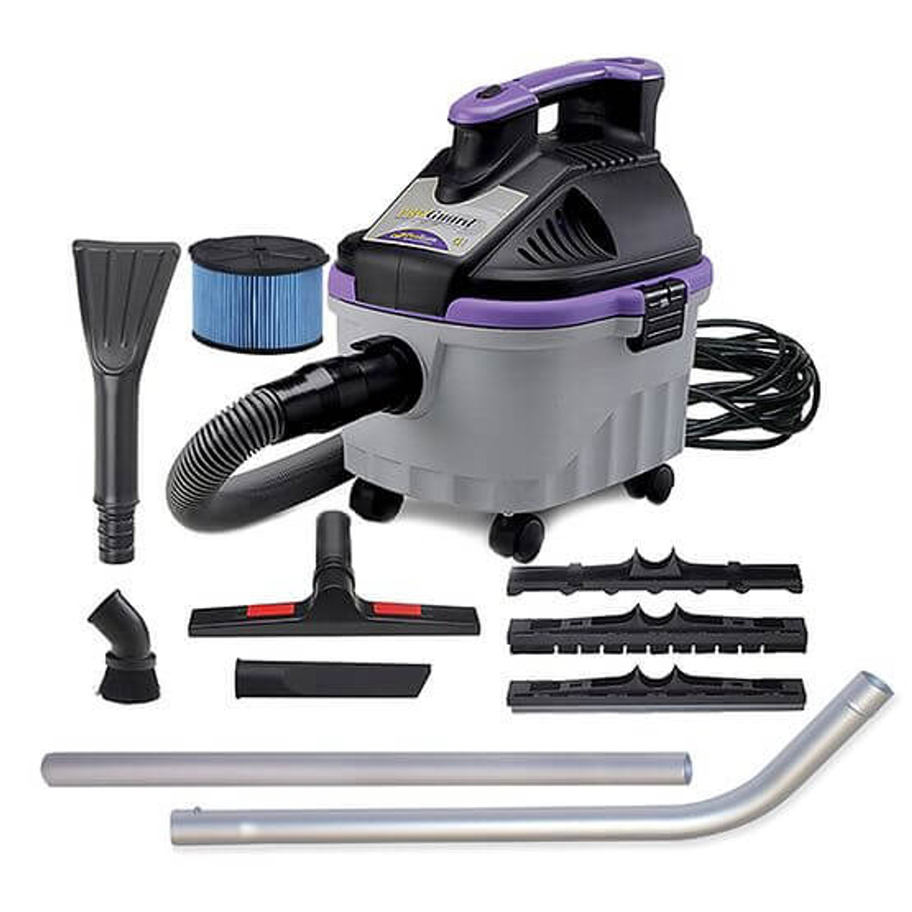 ProTeam 4 Gallon ProGuard 4 Portable Wet / Dry Vacuum Cleaner with Tool Kit - 120V | Compact and Powerful Cleaning Solution