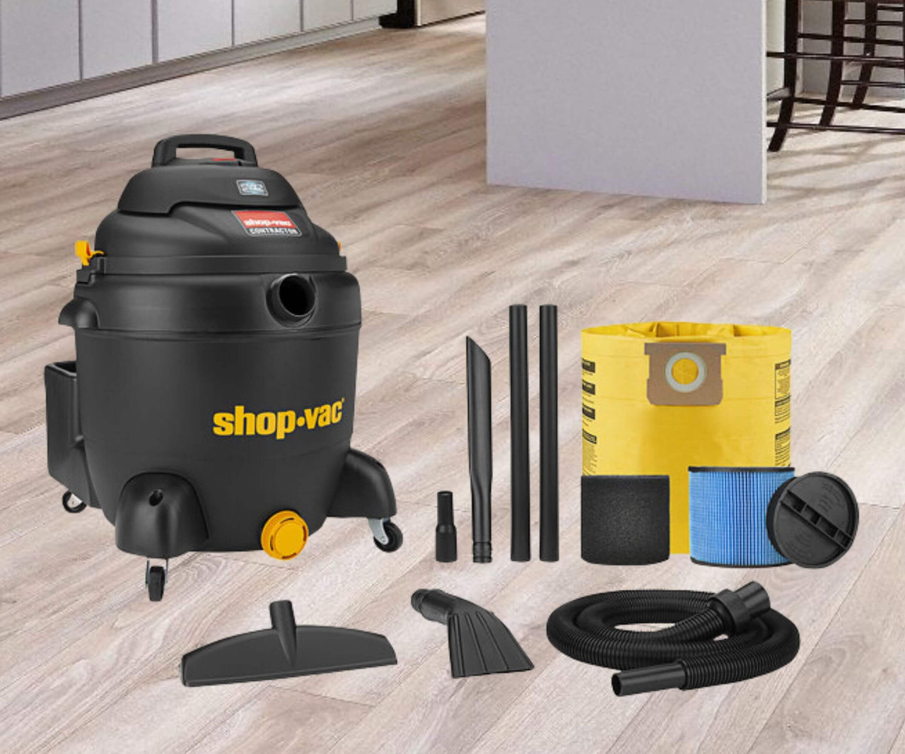 Shop-Vac 18 Gallon 6.5 Peak HP Polyethylene Wet / Dry Vacuum with Tool Kit | Powerful Cleanup Solution