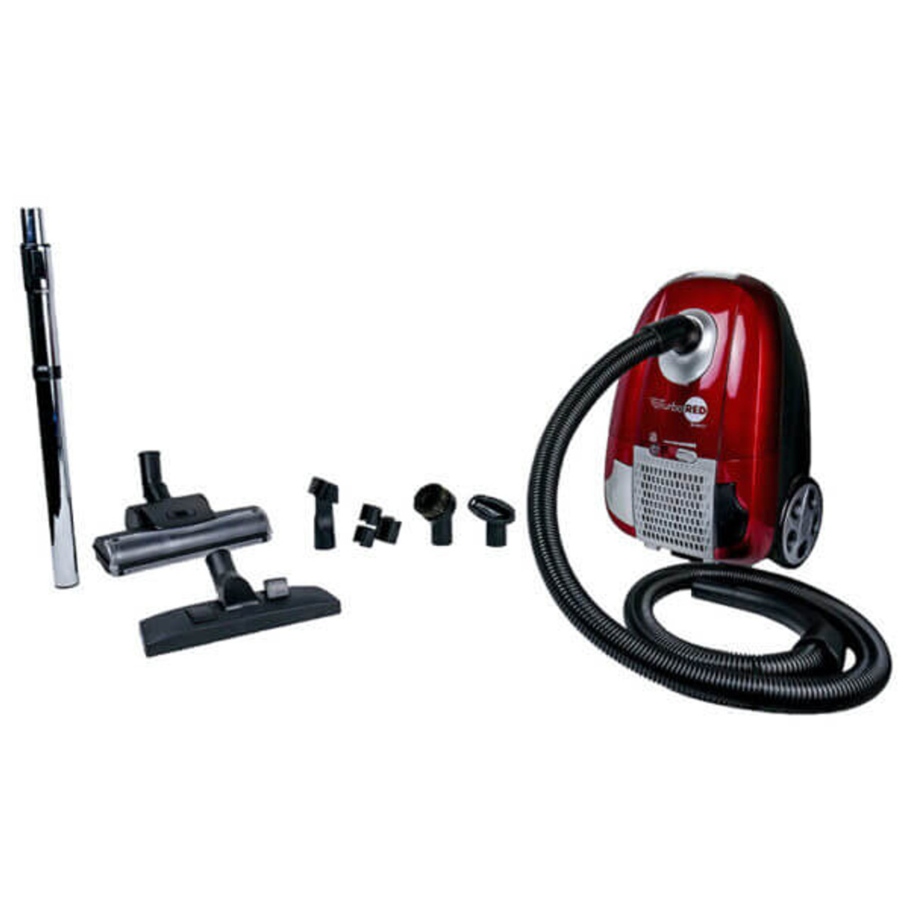 Atrix Turbo Red 6 Qt. Variable Speed Canister Vacuum with HEPA Filtration and Tool Kit - 120V, 1400W