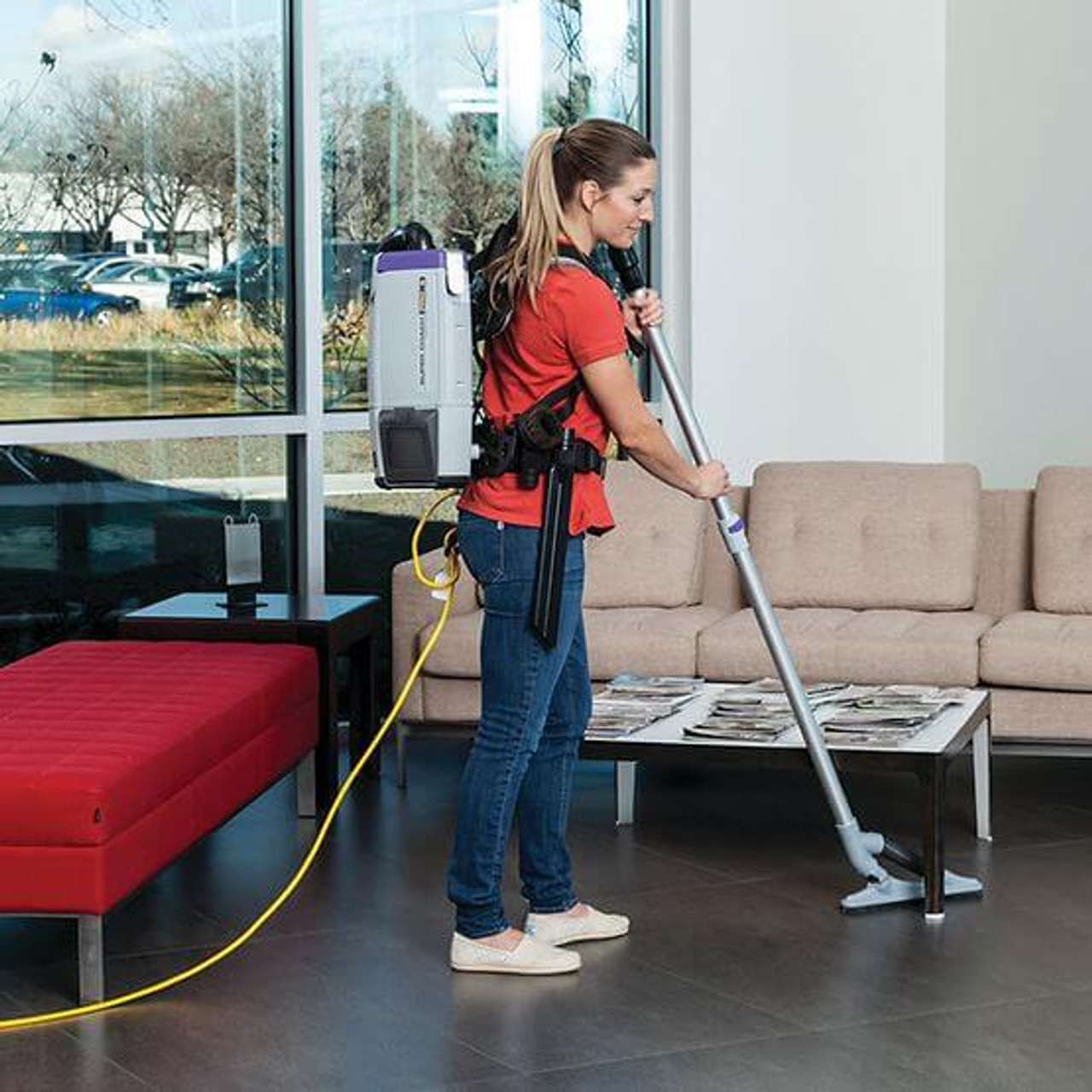 ProTeam Super Coach Pro 6 Qt. Backpack Vacuum with 107532 ProBlade Hard Surface/Carpet Kit - 120V