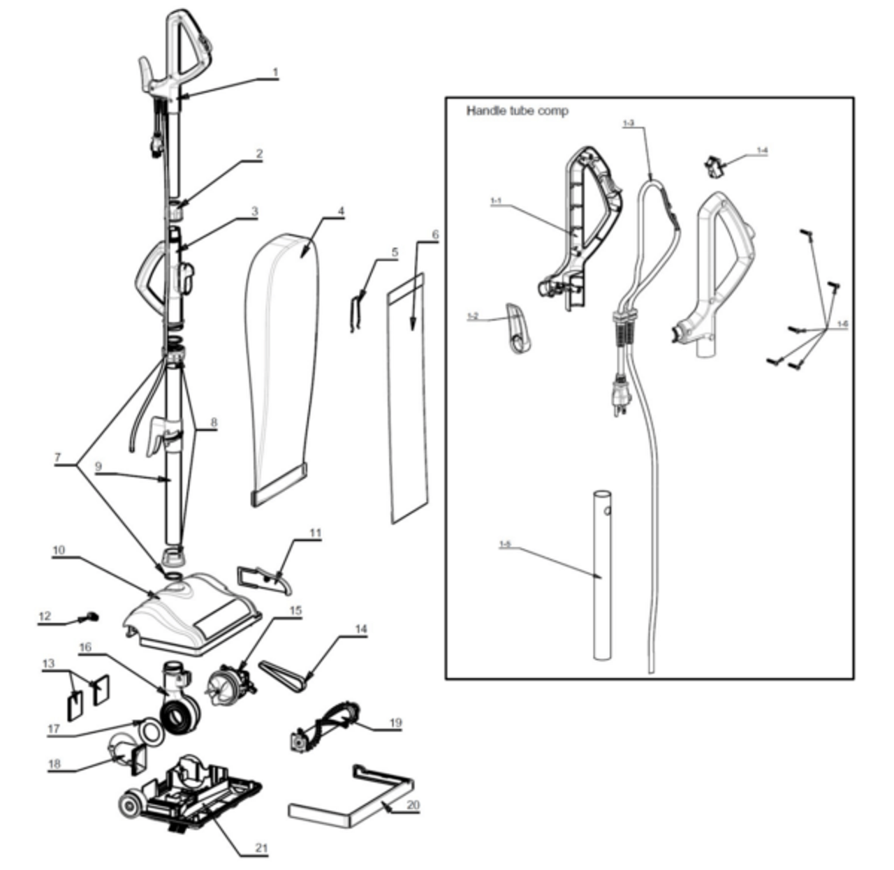 bissell Bissell Commercial 13" Lightweight Top-Fill Cloth Bagged Upright Vacuum Cleaner with Self-Adjusting Height