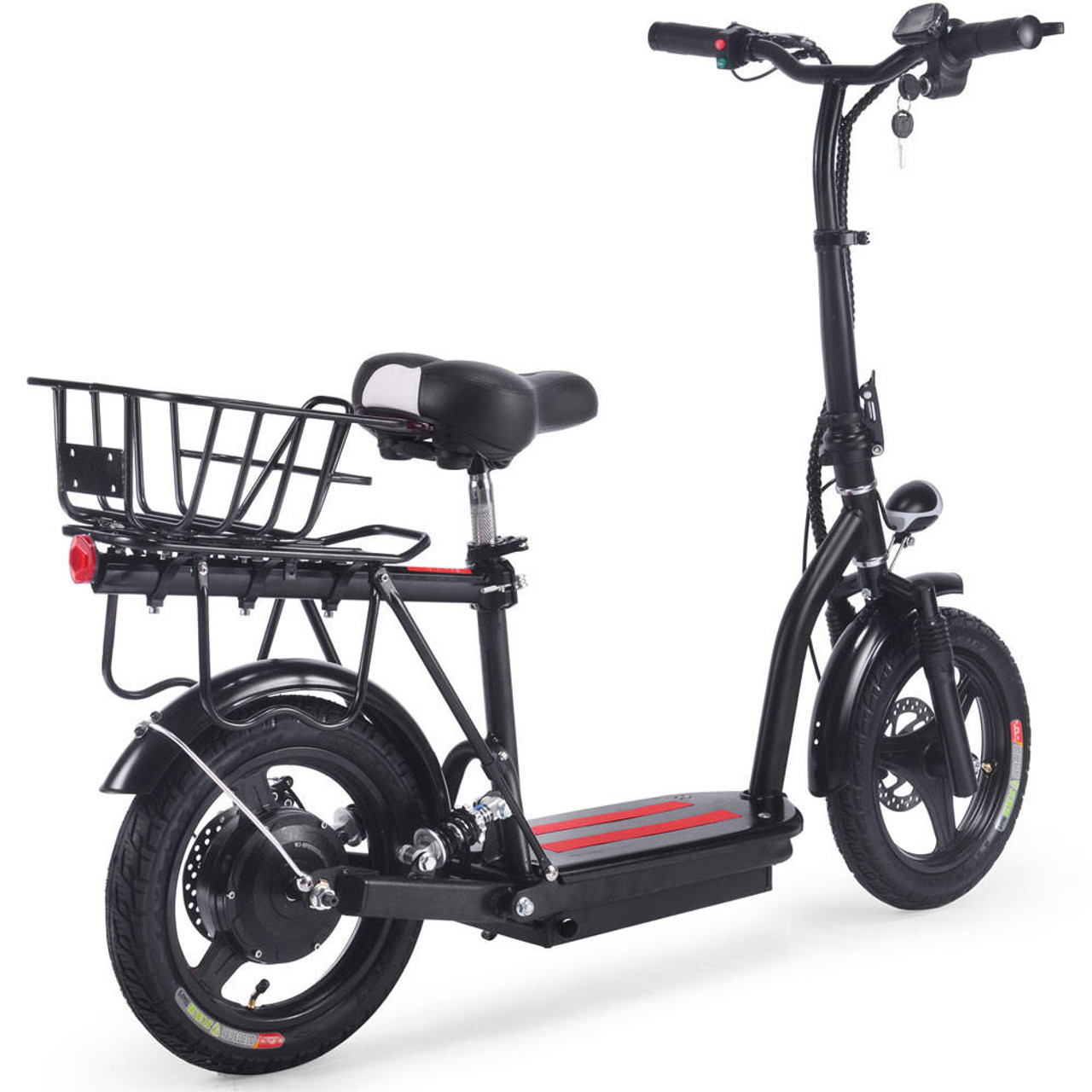  Mototec Cruiser 48v 350w Lithium Electric Scooter Black 