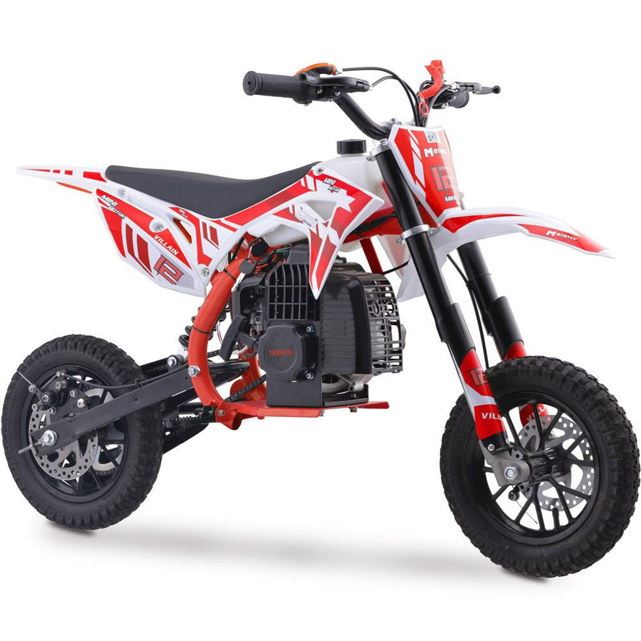  Mototec Villain 52cc 2-stroke Kids Gas Dirt Bike Red 