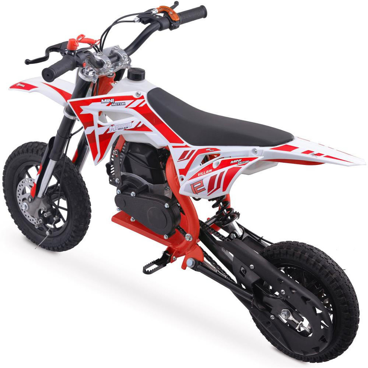  Mototec Villain 52cc 2-stroke Kids Gas Dirt Bike Red 