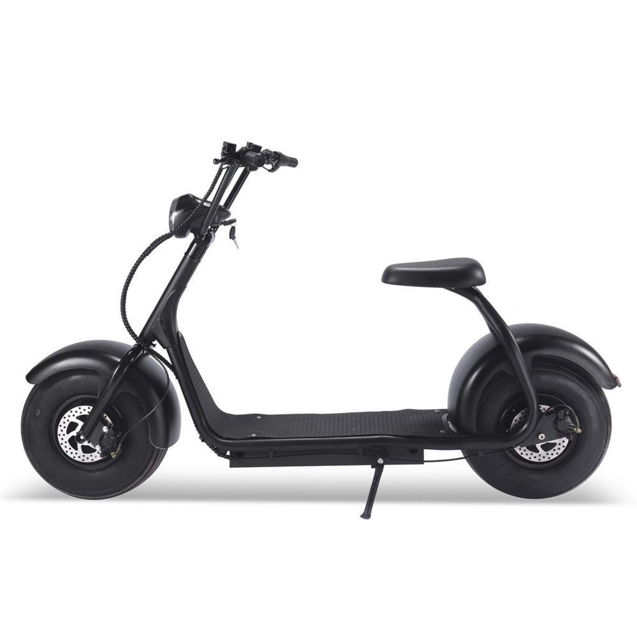  Mototec Fat Tire 60v 18ah 2000w Lithium Electric Scooter Black 