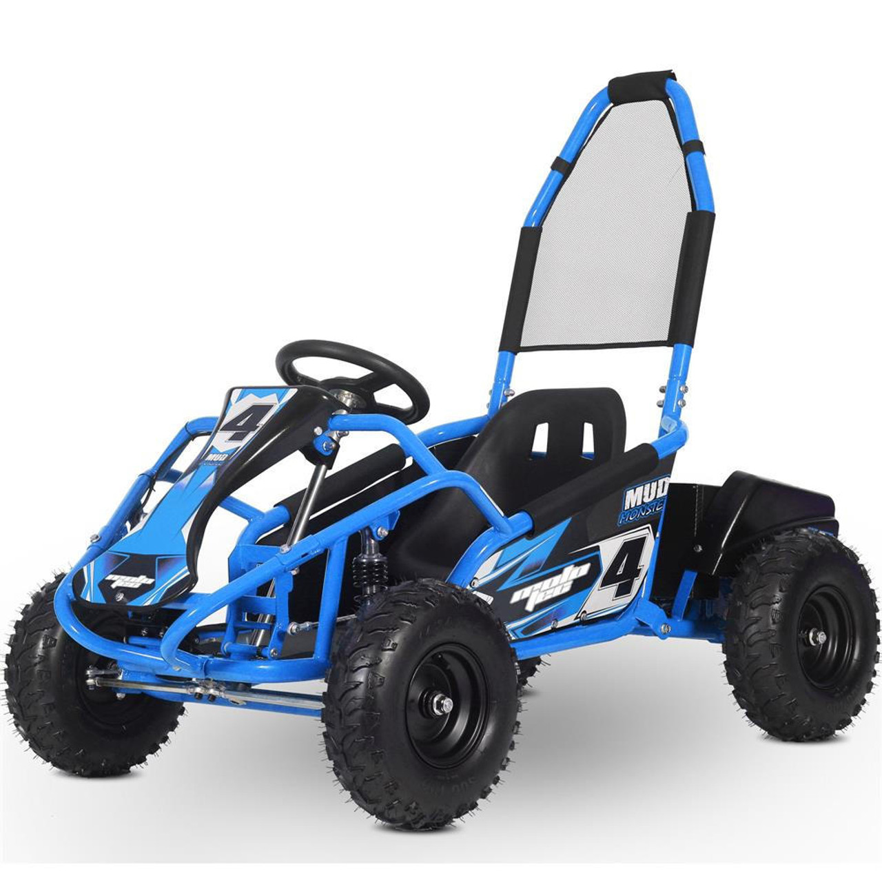  Mototec Mud Monster Kids Electric 48v 1000w Go Kart Full Suspension Blue 