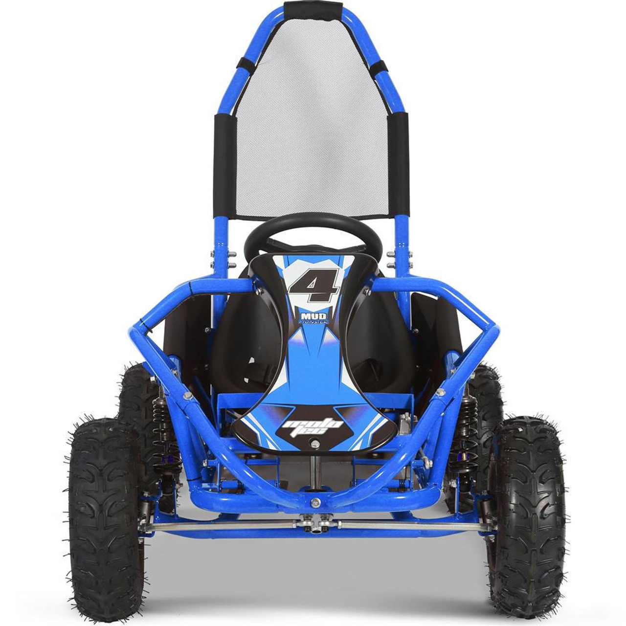 Mototec Mud Monster 98cc Go Kart Full Suspension Blue 