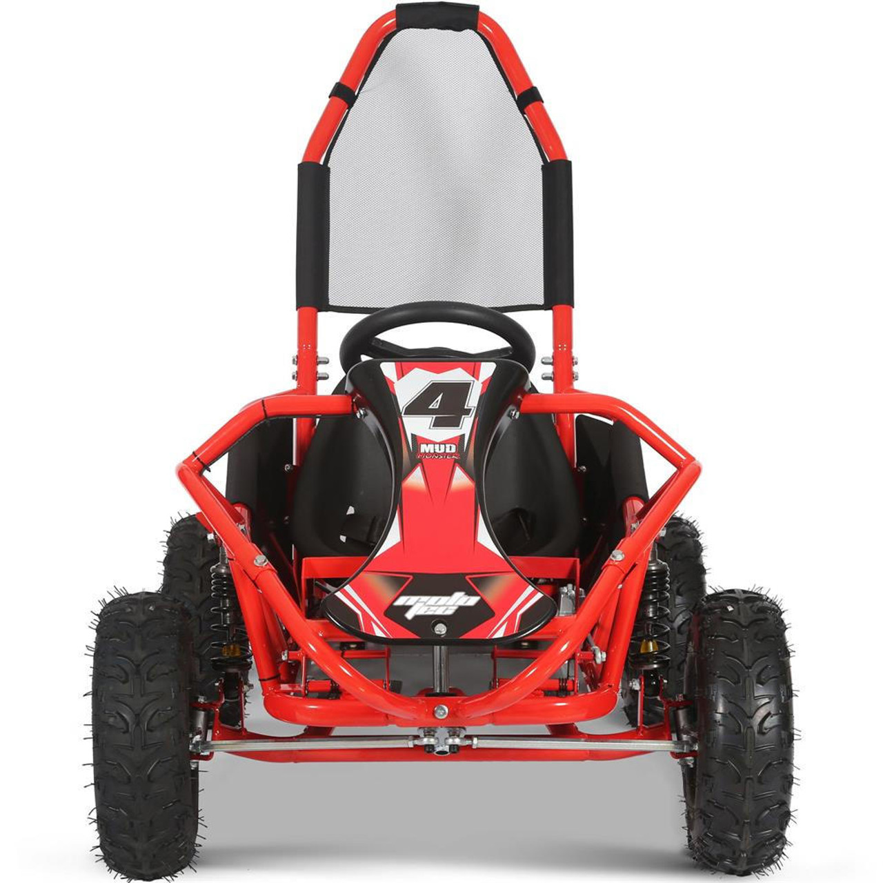  Mototec Mud Monster 98cc Go Kart Full Suspension Red 