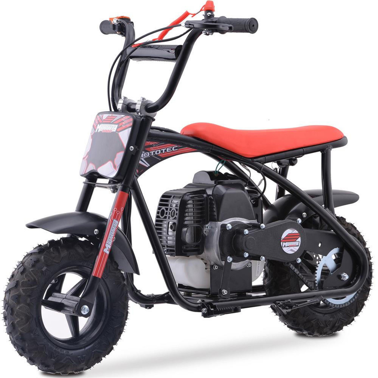  Mototec Bandit 52cc 2-stroke Kids Gas Mini Bike Red 