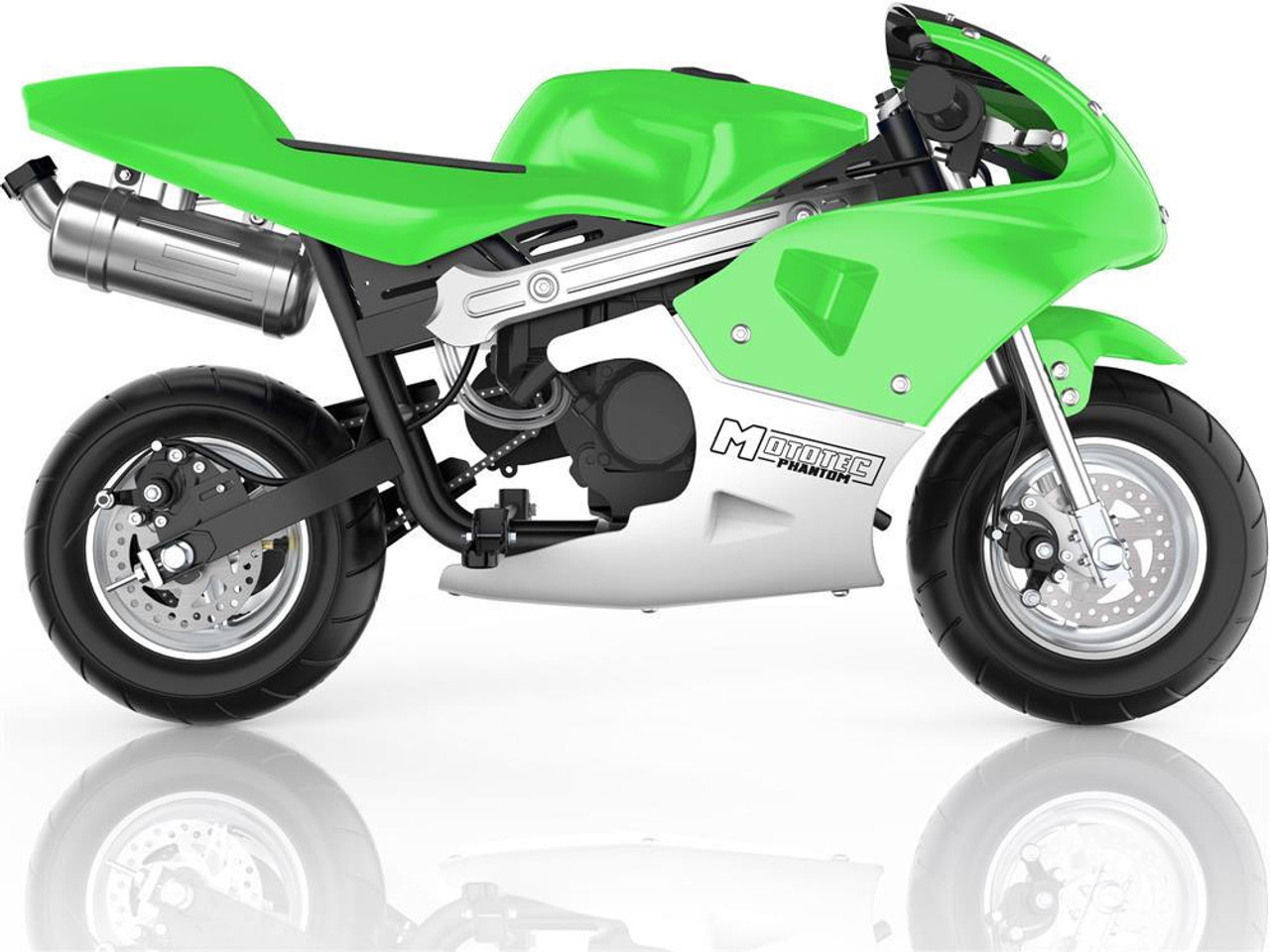  Mototec Phantom Gas Pocket Bike 49cc 2-stroke Green 