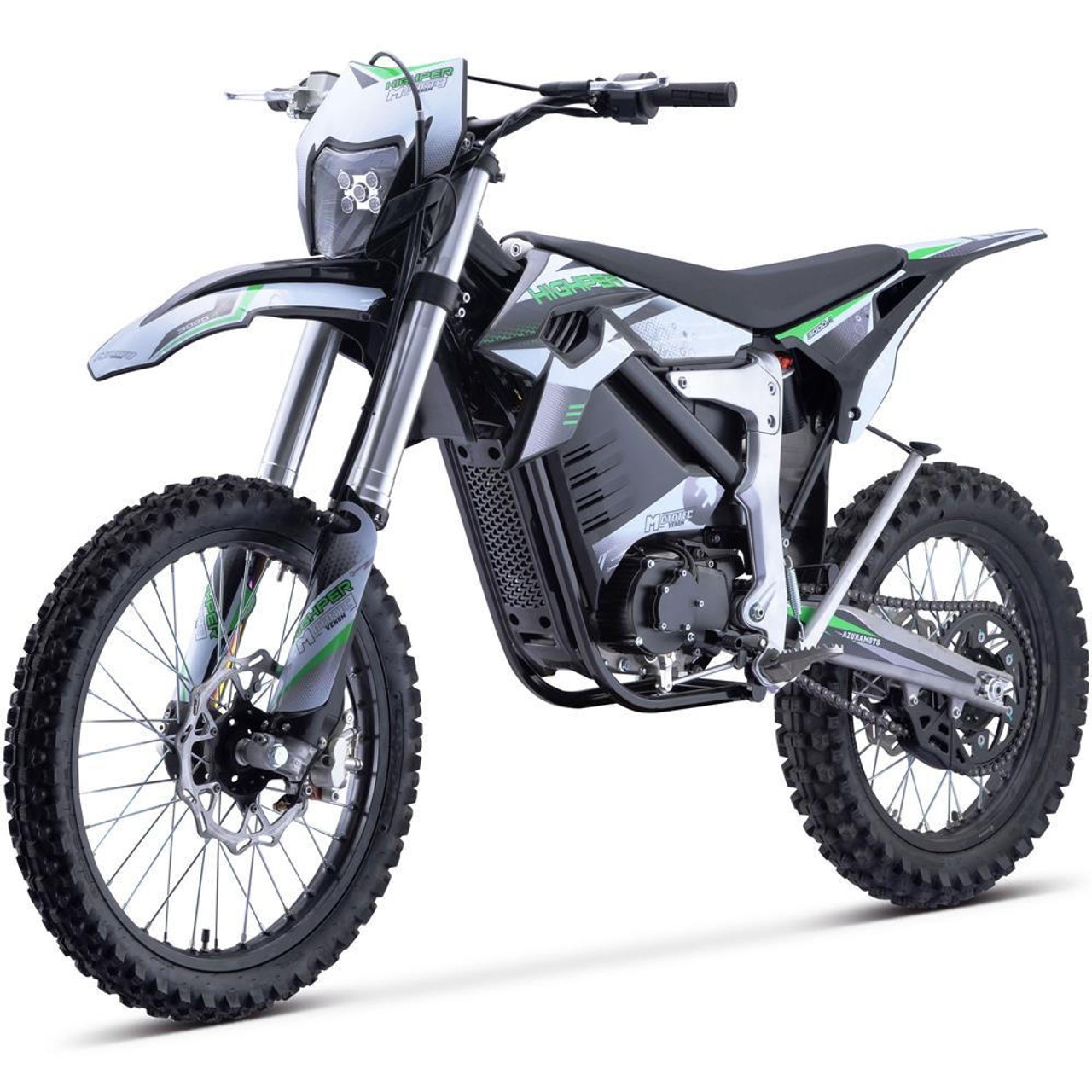  Mototec Venom 72v 12000w 50ah Electric Dirt Bike White 