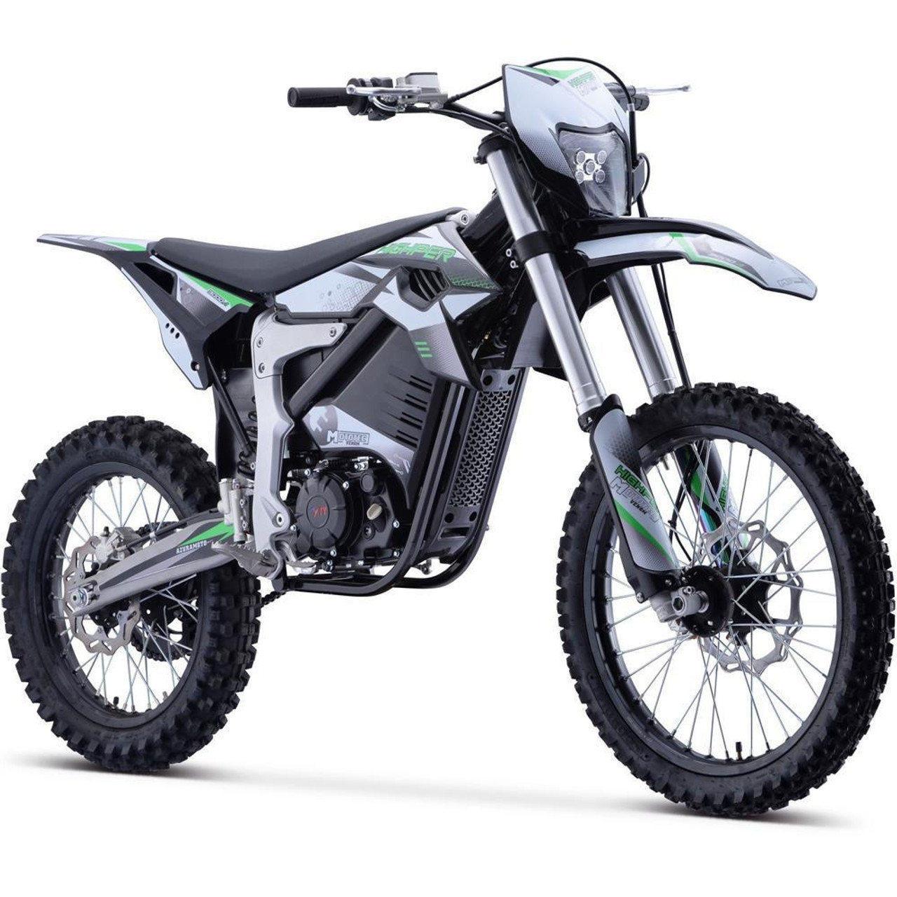  Mototec Venom 72v 12000w 50ah Electric Dirt Bike White 
