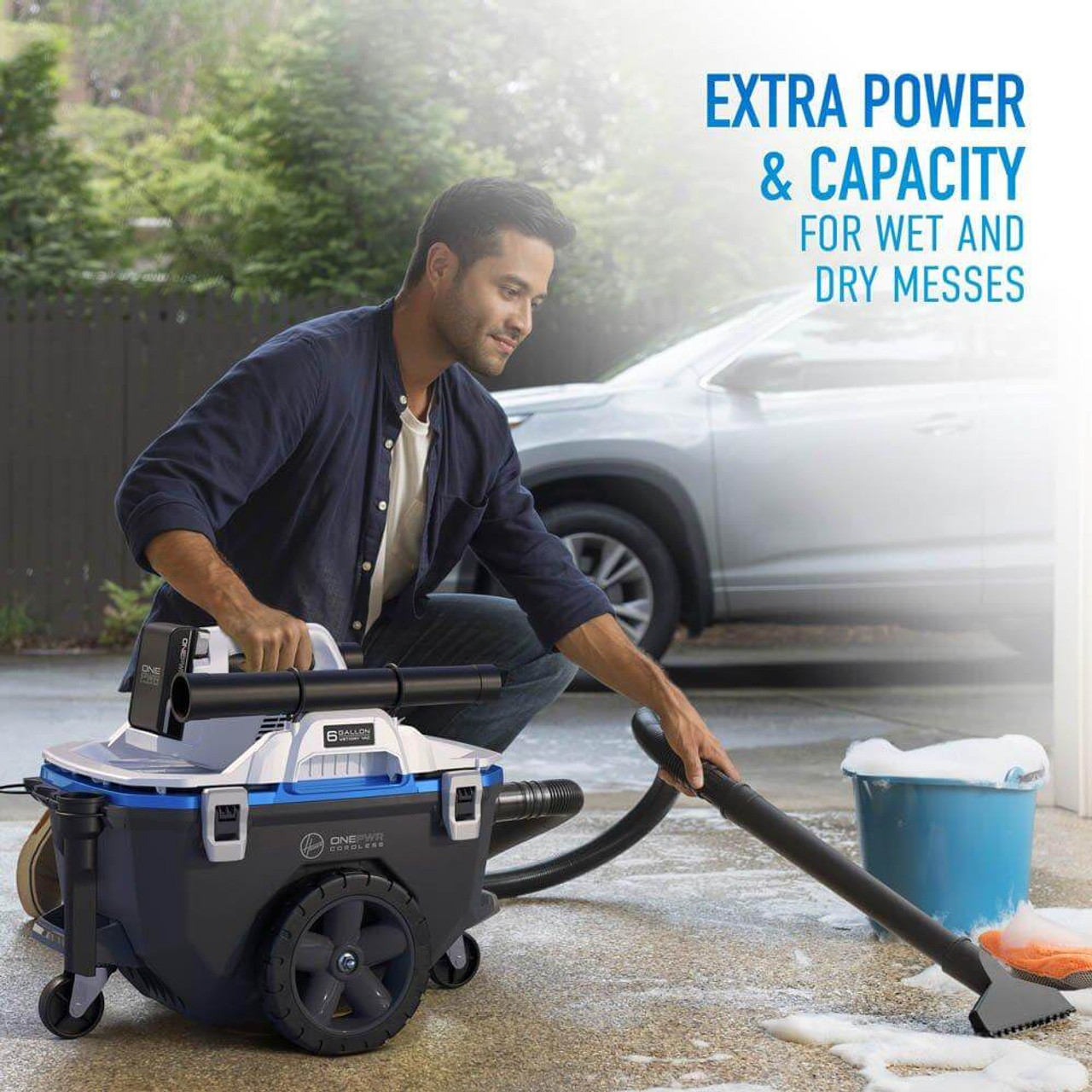 hoover Hoover ONEPWR Cordless High-Capacity Wet/Dry Vacuum - Vacuum Only: Versatile Cleaning for Wet and Dry Messes
