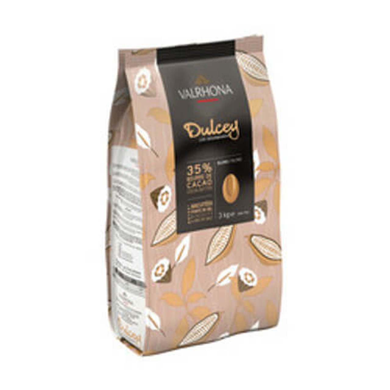 Valrhona Dulcey 35% Blond Chocolate Féve 6.6 lb. - Decadent Blond Chocolate for Culinary Creations