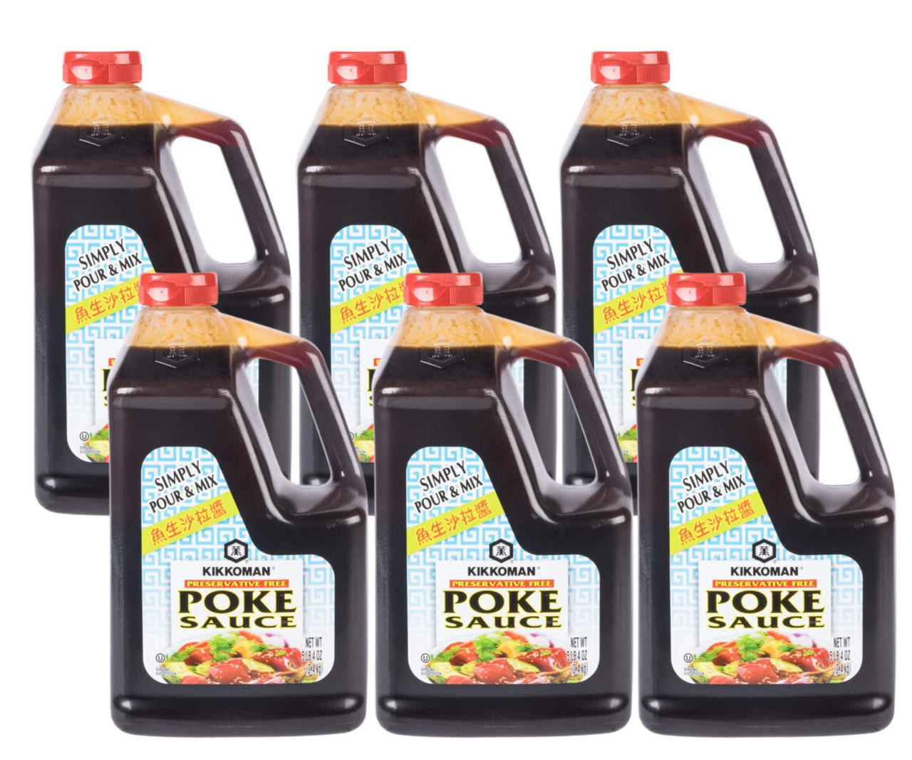 KIKKOMAN Kikkoman 5 lb. Preservative Free Poke Sauce - 6/Case - Elevate Your Poke Bowls with Authentic Flavor 
