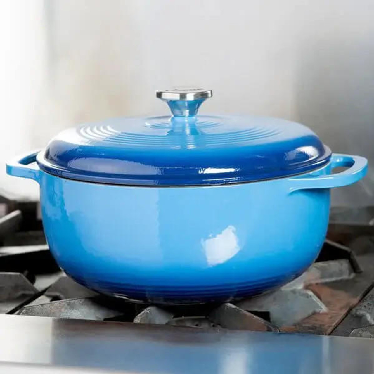 Lodge EC6D32 6 qt Cast Iron Dutch Oven, Enamel, Indigo