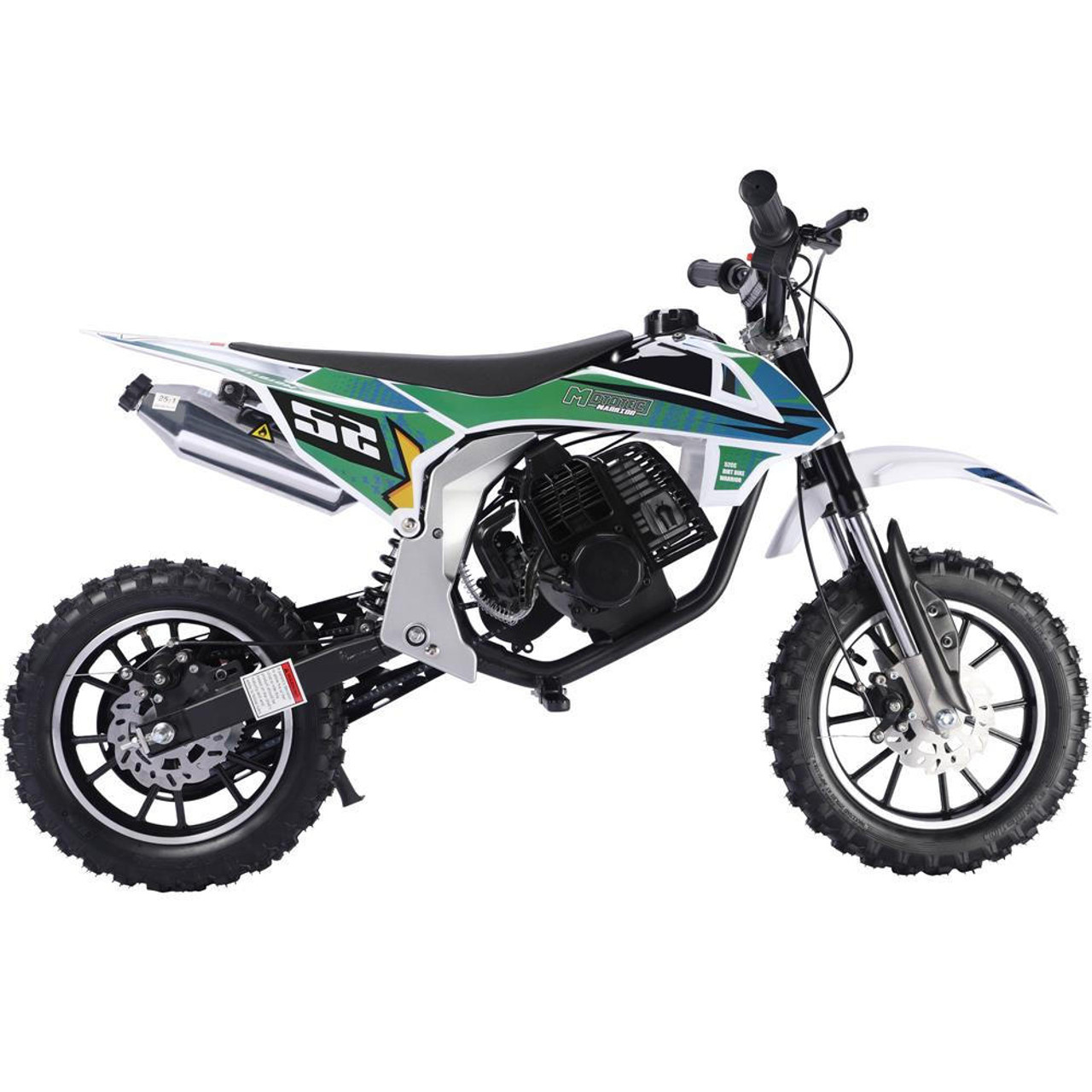  Mototec Warrior 52cc 2-stroke Kids Gas Dirt Bike Green 