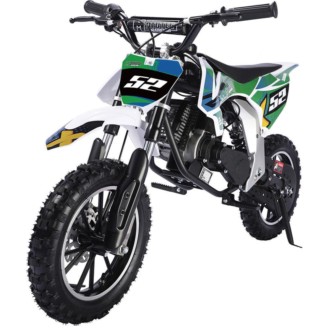  Mototec Warrior 52cc 2-stroke Kids Gas Dirt Bike Green 