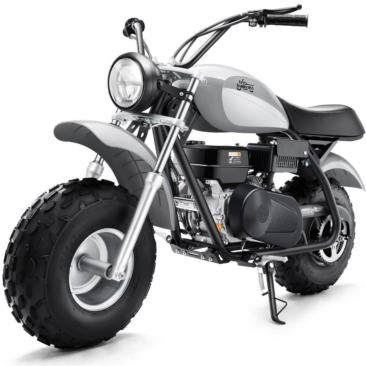  Mototec Trailcross 200cc 4-stroke Gas Mini Bike Grey 