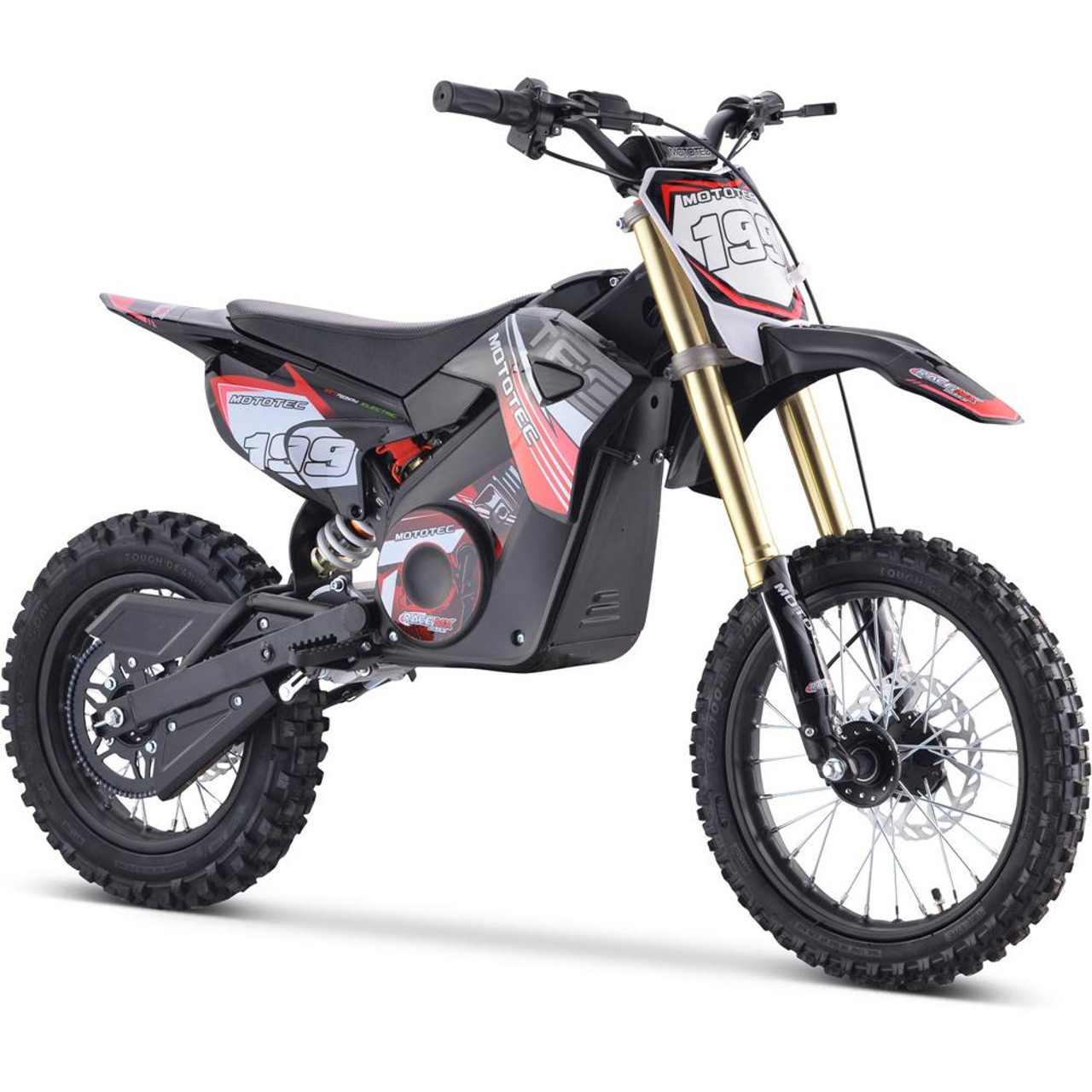 Mototec 48v Pro Electric Dirt Bike 1600w Lithium Red