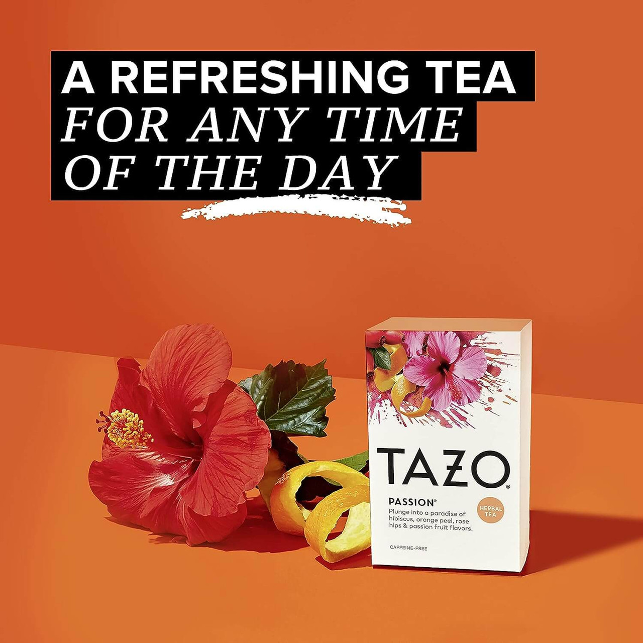 Tazo Passion Tea | Exotic & Flavorful | 20 Tea Bags Per Box