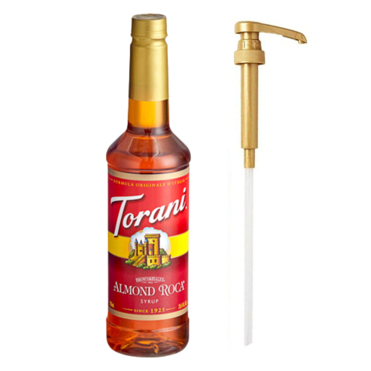 CHICKEN PIECES - Torani Almond Roca Flavoring Syrup Plastic 750 mL Bonus Squeeze Pump