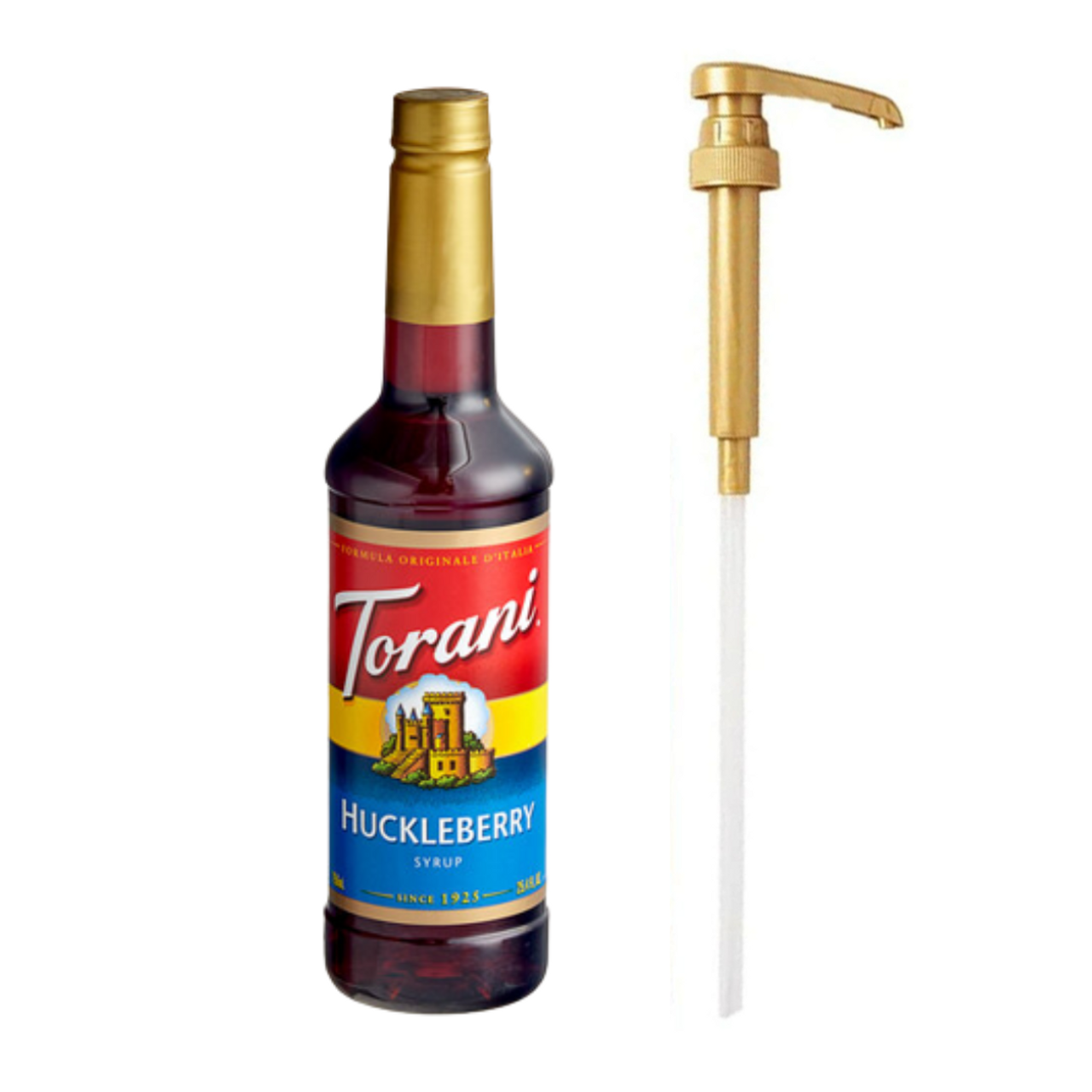 CHICKEN PIECES - Torani Huckleberry Flavoring Syrup Plastic 750 mL Bonus Squeeze Pump