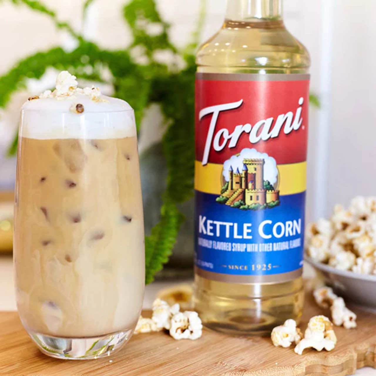 CHICKEN PIECES - Torani Kettle Corn Flavoring Syrup Plastic 750 mL Bonus Squeeze Pump
