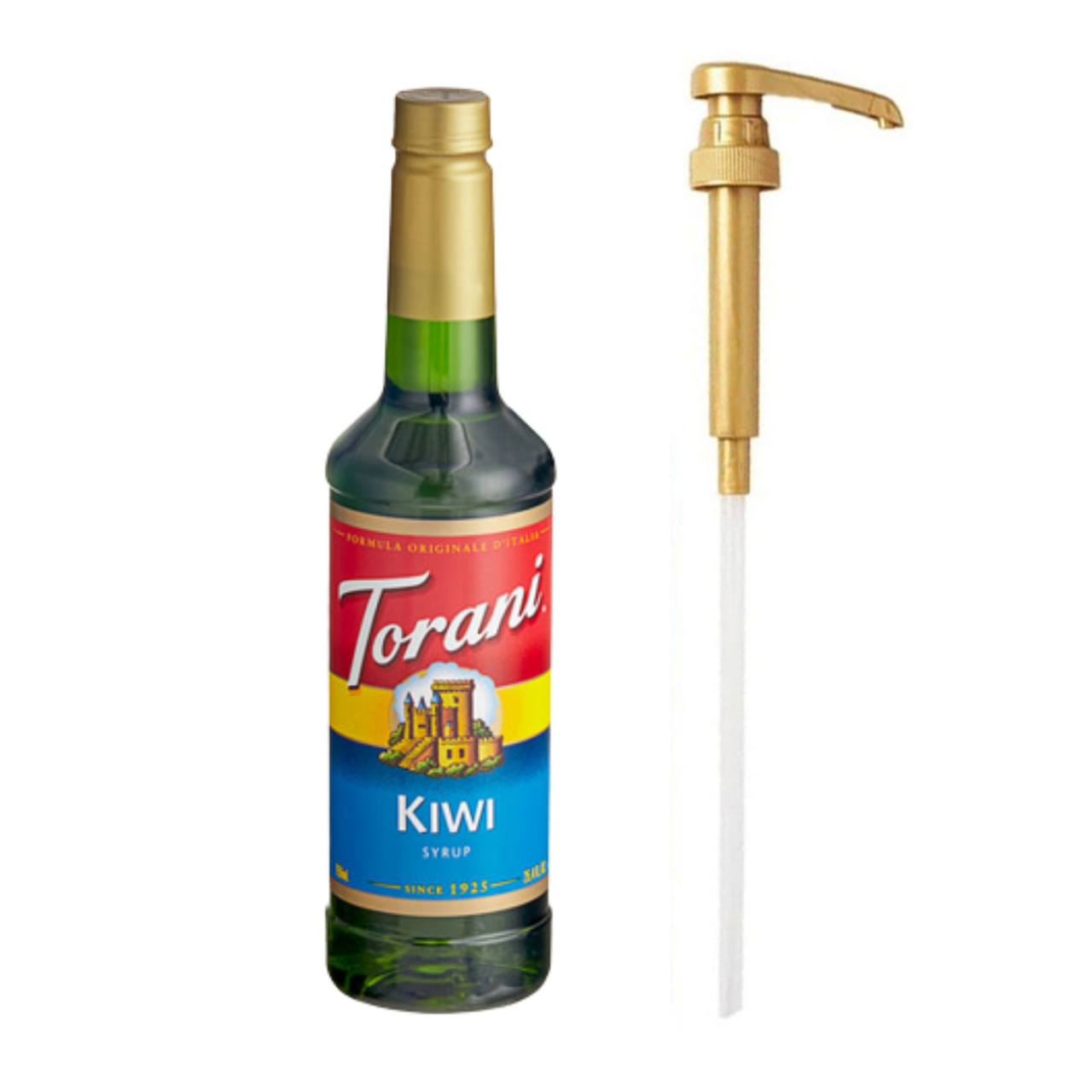 CHICKEN PIECES - Torani Kiwi Flavoring Syrup Plastic 750 mL Bonus Squeeze Pump