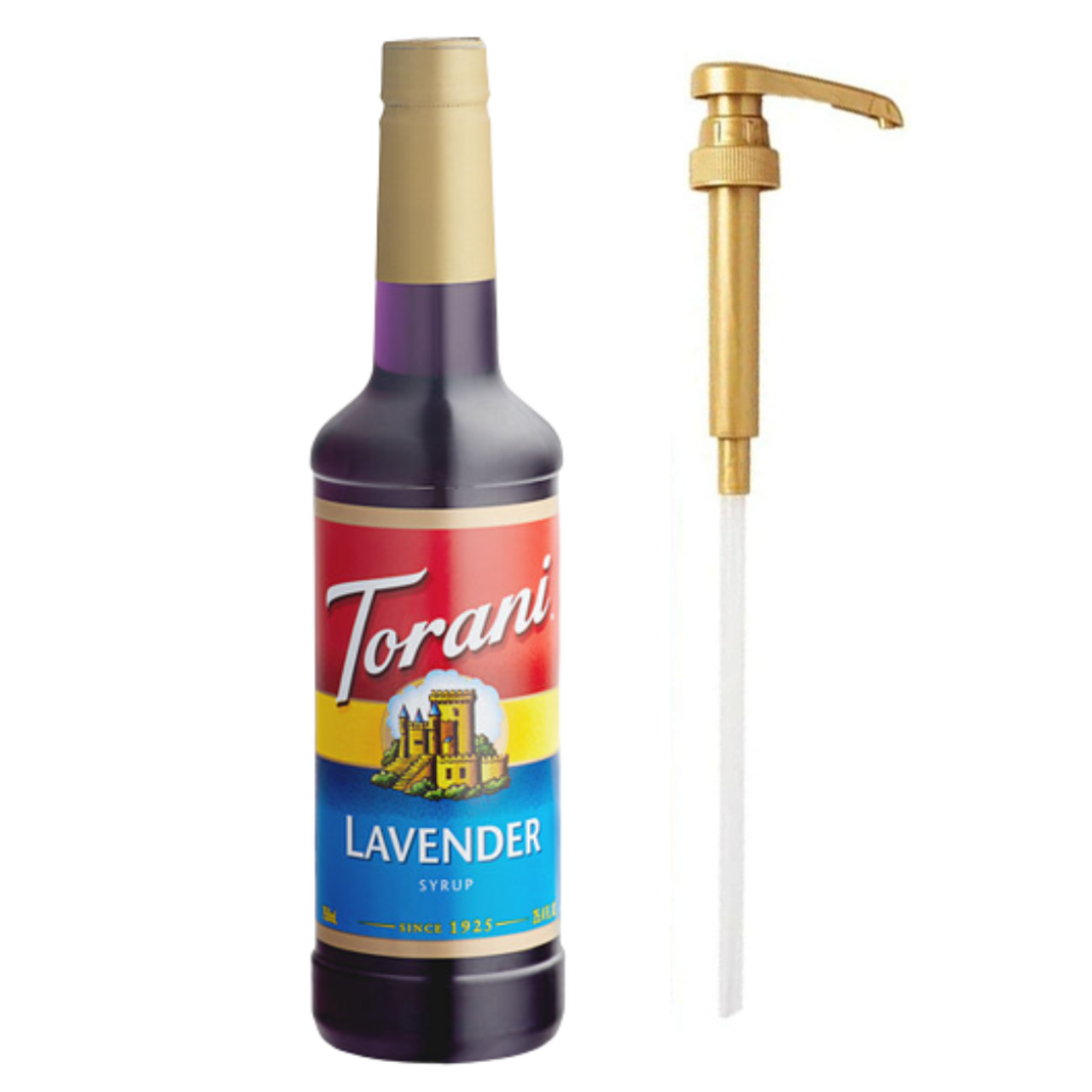 CHICKEN PIECES - Torani Lavender Flavoring Syrup Plastic 750 mL Bonus Squeeze Pump