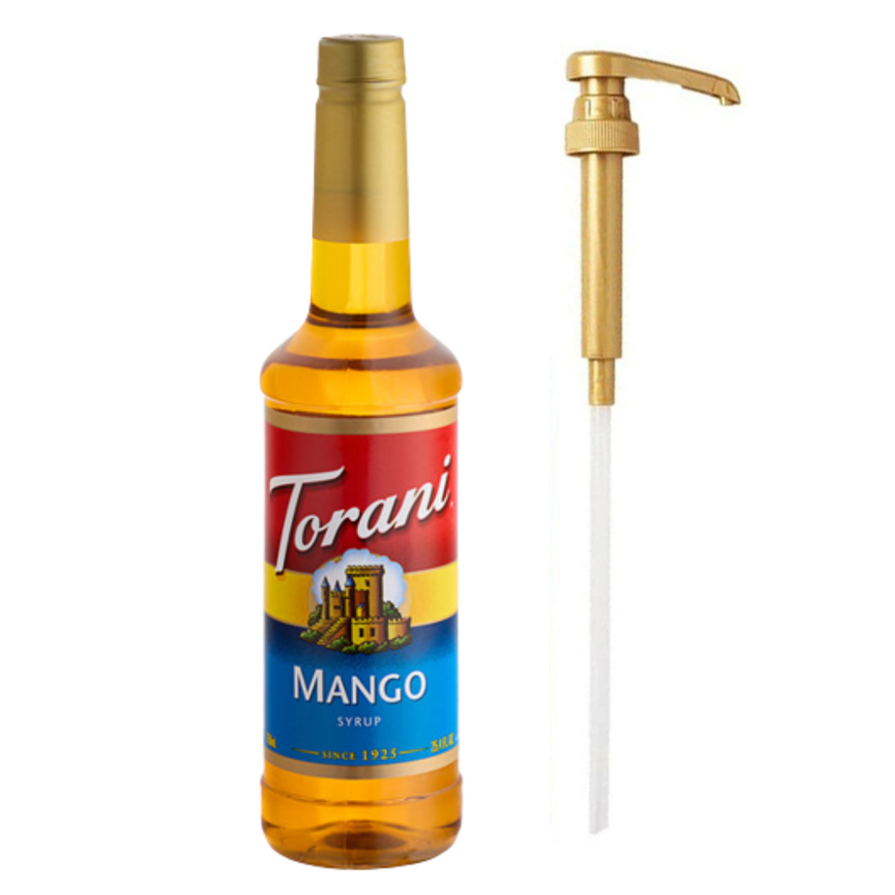 CHICKEN PIECES - Torani Mango Flavoring Syrup Plastic 750 mL Bonus Squeeze Pump