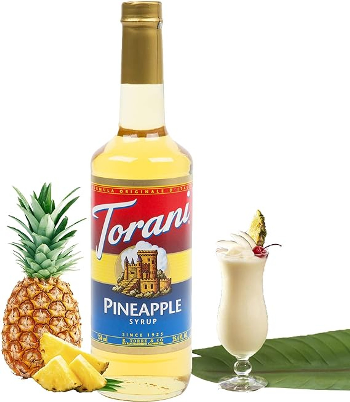 CHICKEN PIECES - Torani Pineapple Flavoring Syrup Plastic 750 mL Bonus Squeeze Pump