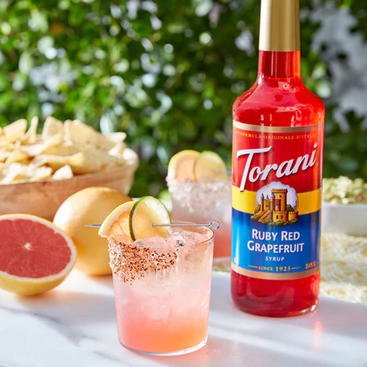 CHICKEN PIECES - Torani Ruby Red Grapefruit Flavoring Syrup Plastic 750 mL Bonus Squeeze Pump